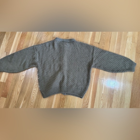 Vintage Sweater Cottagecore Oversized Jumper Heavyweight XXL Embroidered Floral - Picture 6 of 8